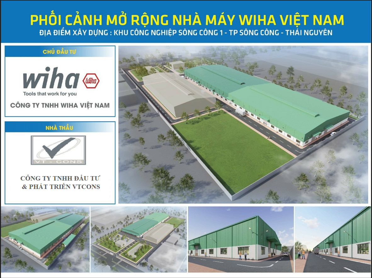 Thi công nhà máy wiha Viet Nam