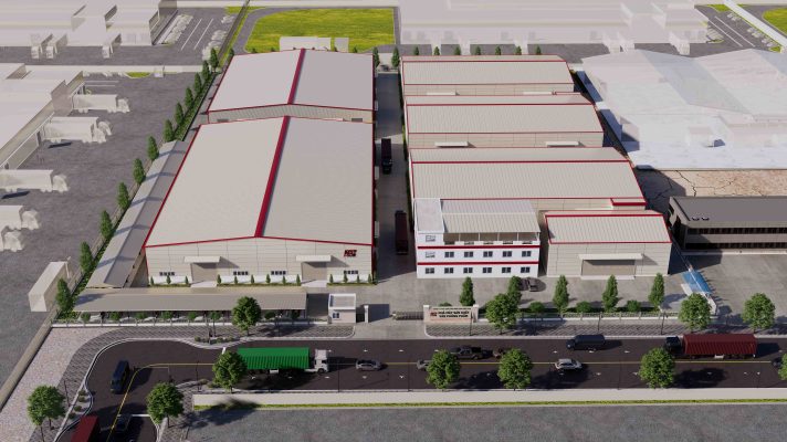 Kết cấu nhà tiền chế chữ L