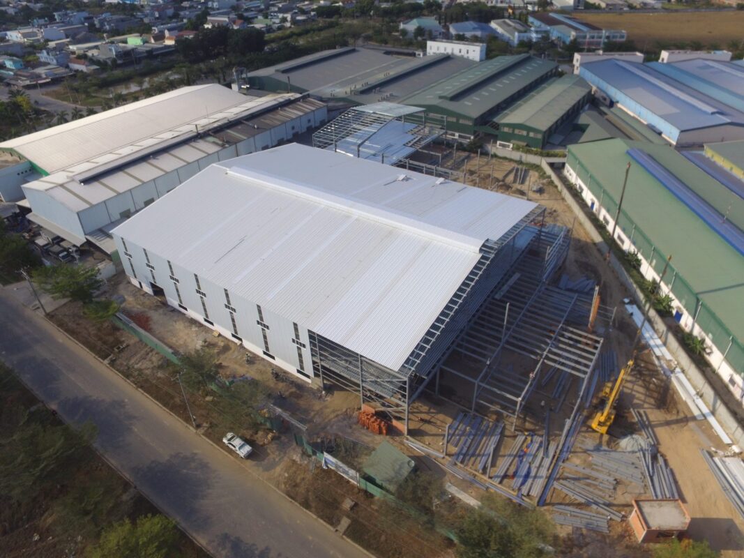 Công trình nhà xưởng thực tế do công ty thi công